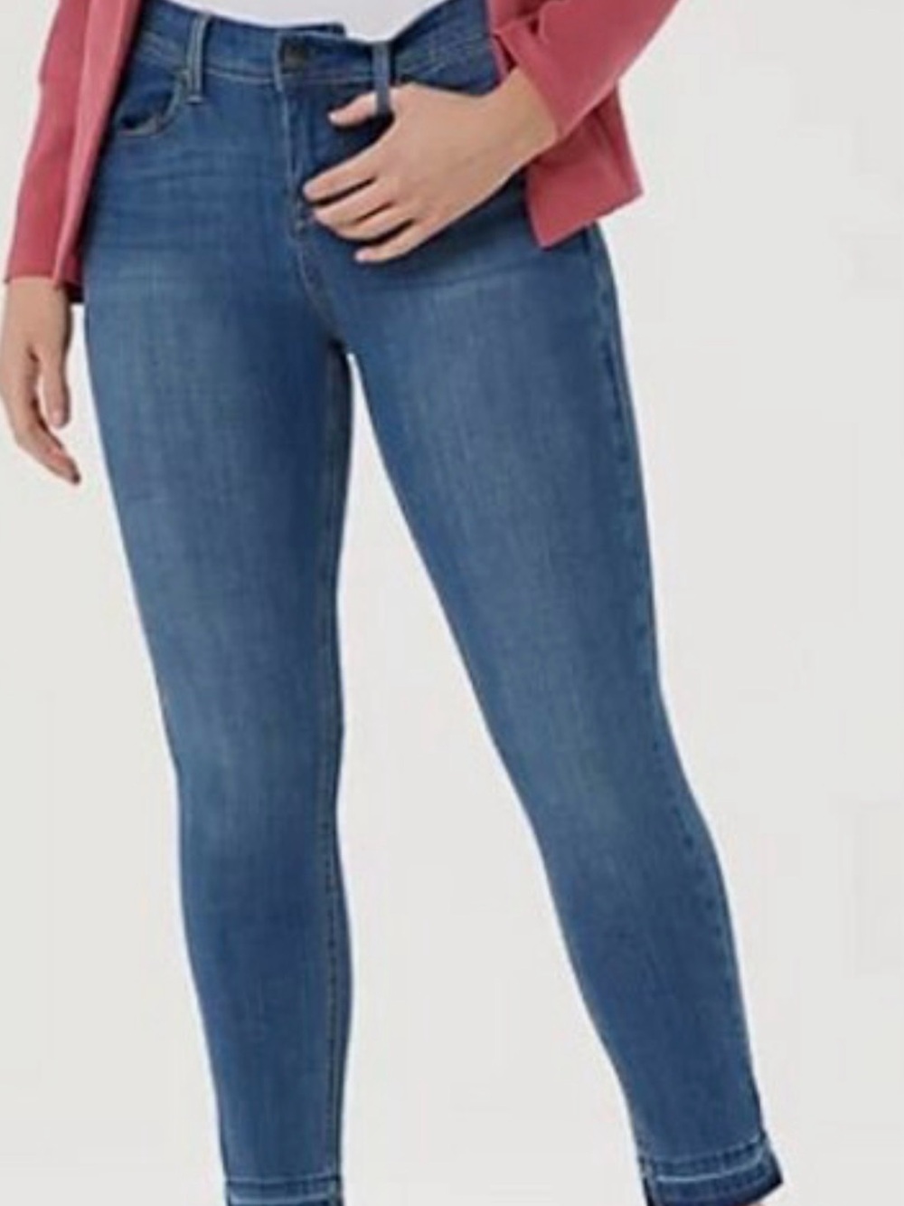 NYDJ Curves 360 Boost Women’s Medium-Wash Blue Skinny Jeans Ankle Length Size 12